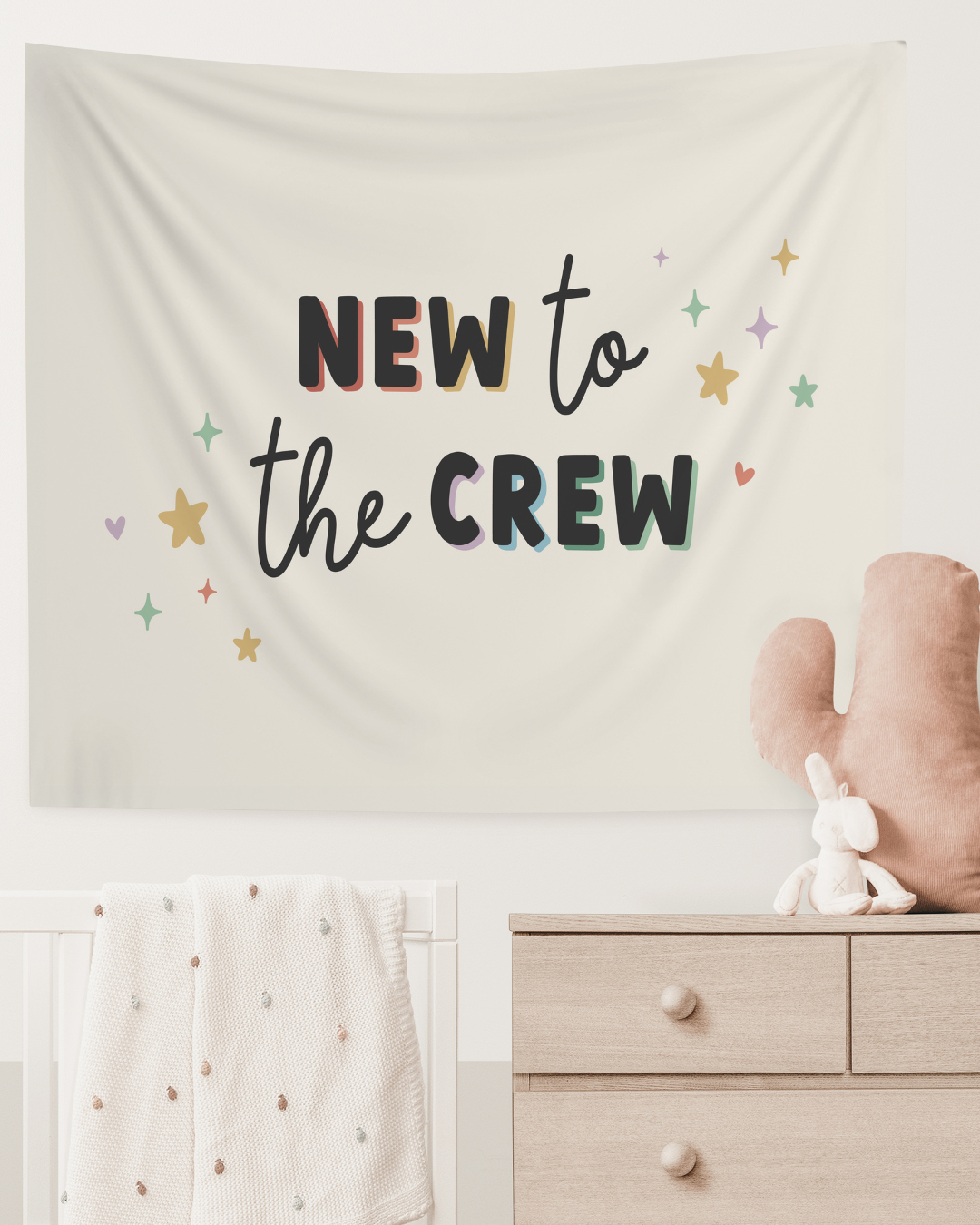 New To The Crew Banner (Rainbow)