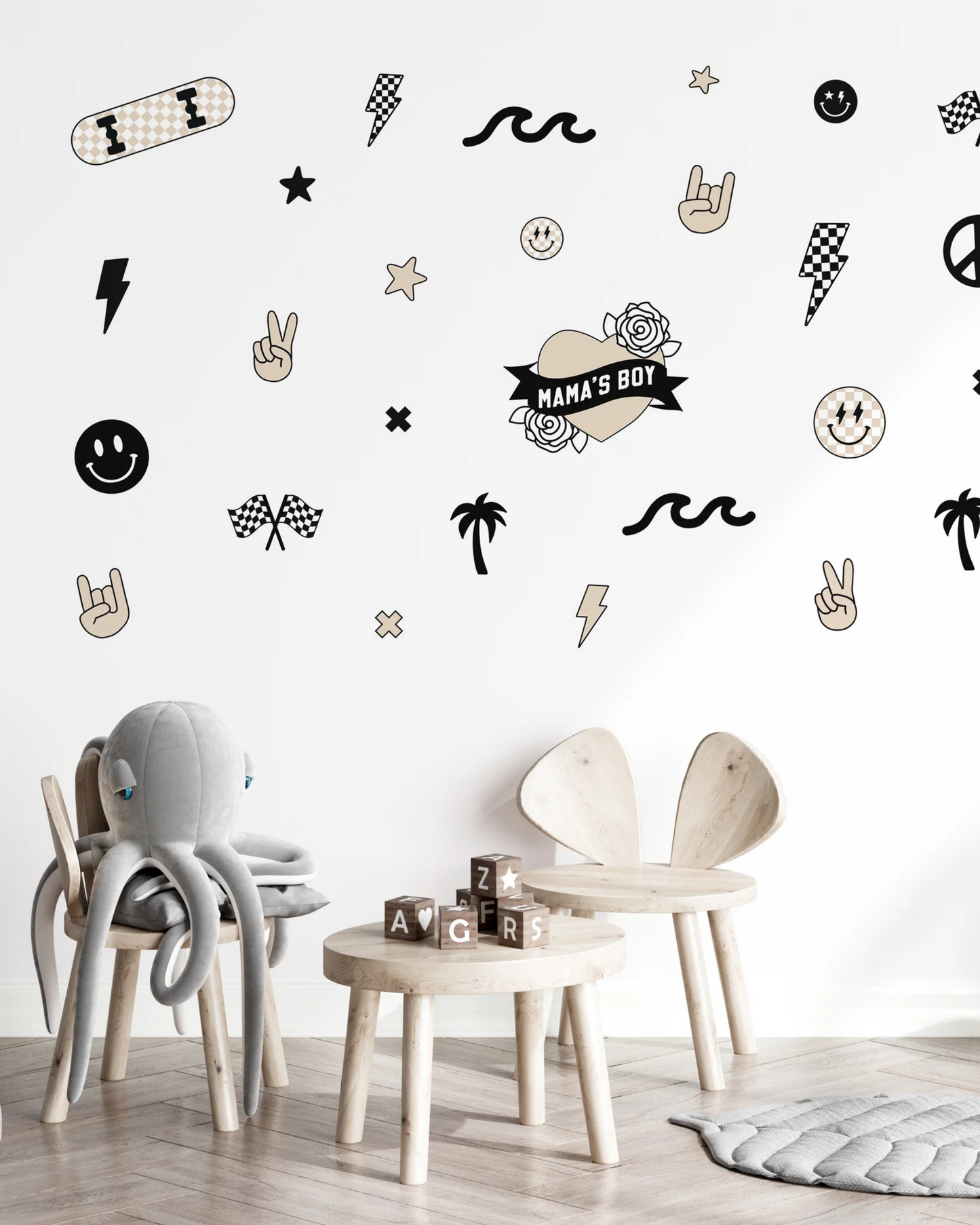 Peel & Stick Fabric Wall Stickers - Boyhood