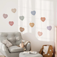 Peel & Stick Fabric Wall Stickers - Affirmation Candy Hearts (Muted)
