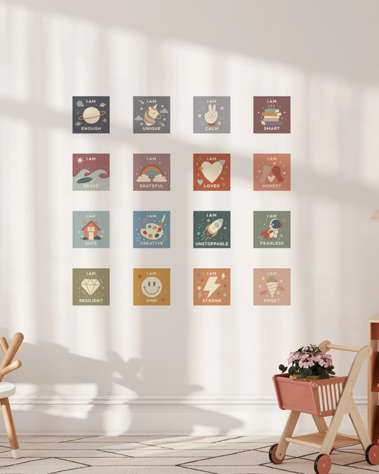 Peel & Stick Fabric Wall Stickers - Affirmation Squares