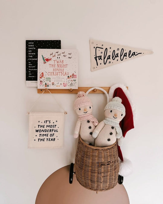 Fa La La La La Christmas Canvas Pennant Flag