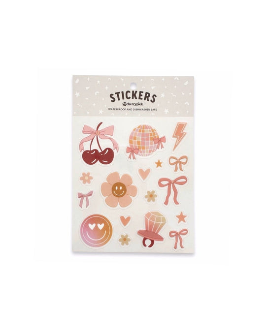 Girly Pop Waterproof Sticker Sheet