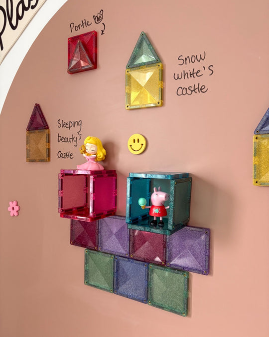 CONNETIX Glitter Castle Pack 48 pc - Magnetic Tiles