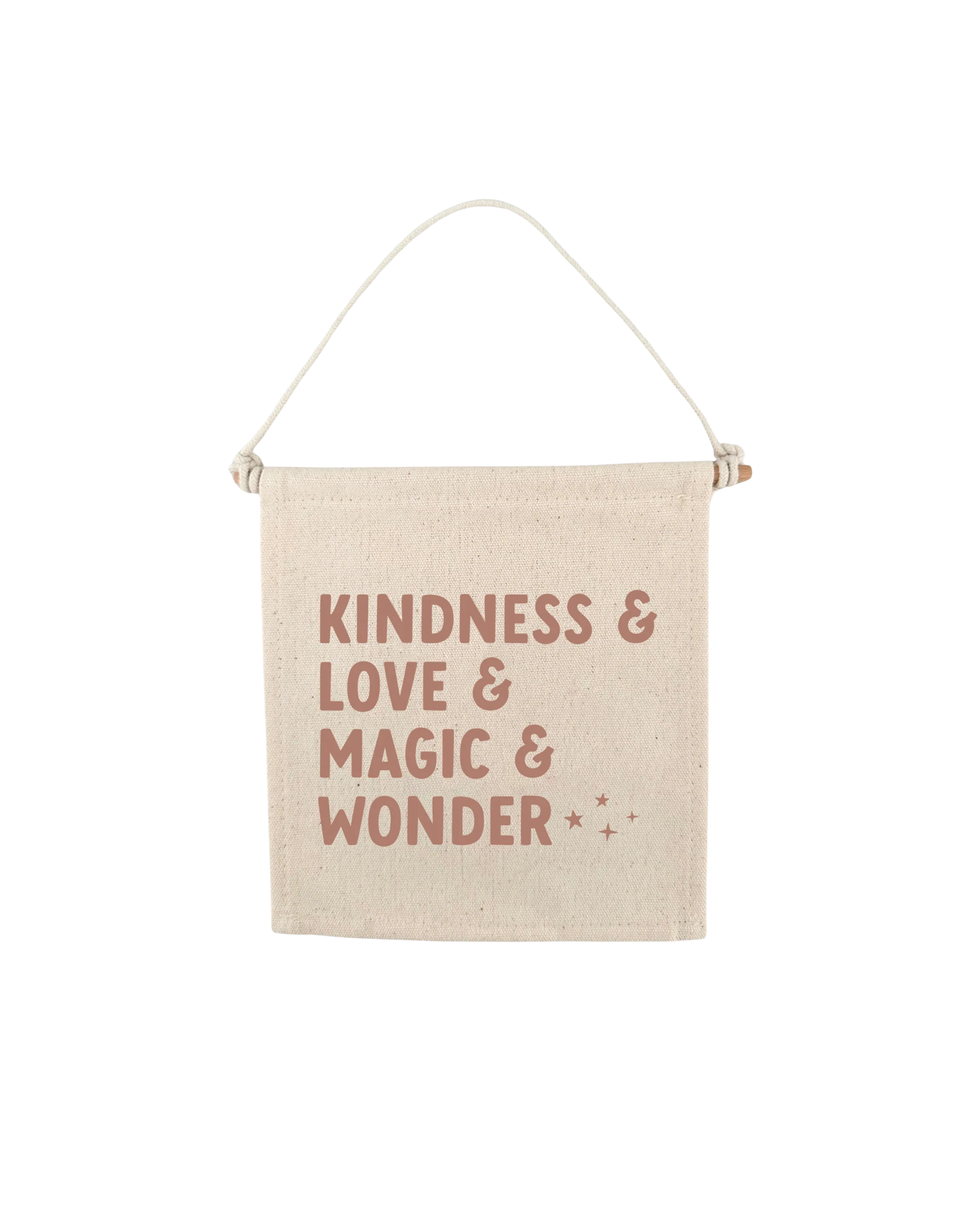 Kindness Love Magic Wonder Canvas Hang Sign