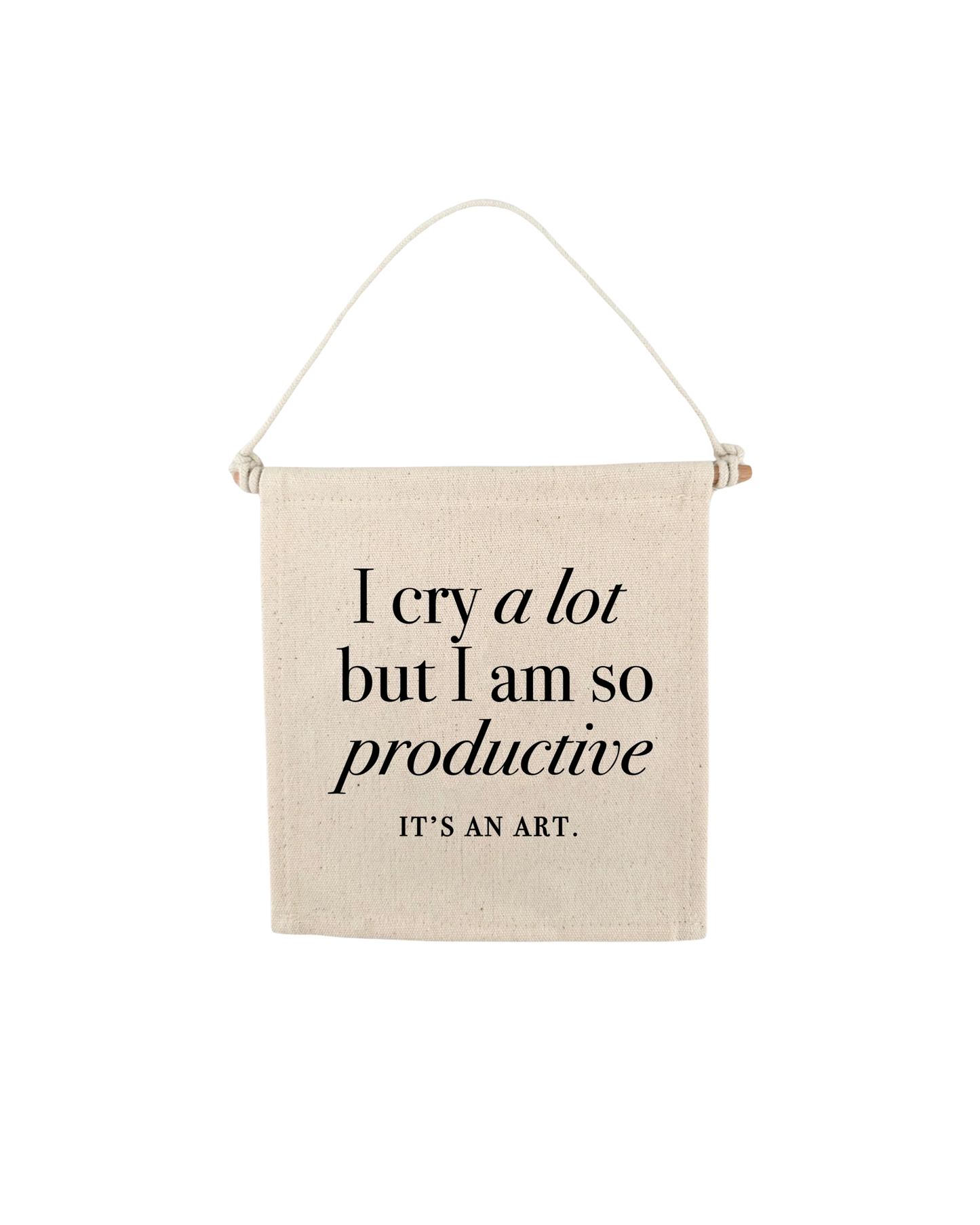 TS I Cry A Lot But I Am So Productive Swiftie Canvas Hang Sign