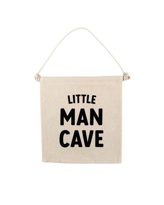 Little Man Cave Canvas Hang Sign