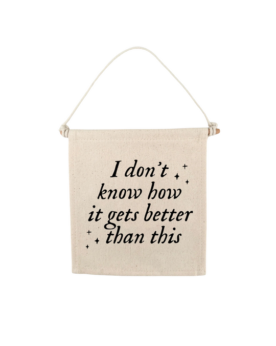 TS I Don't Know How It Gets Better Than This Swiftie Canvas Hang Sign