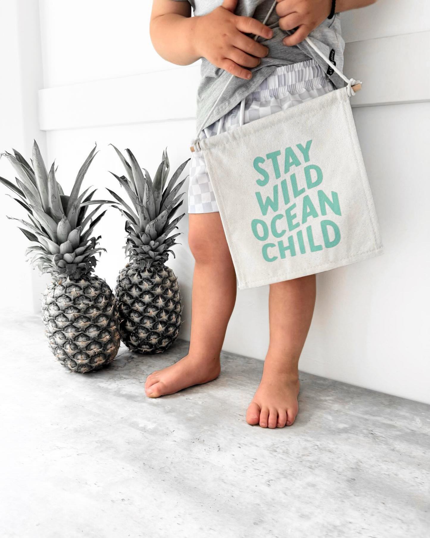Stay Wild Ocean Child Canvas Hang Sign