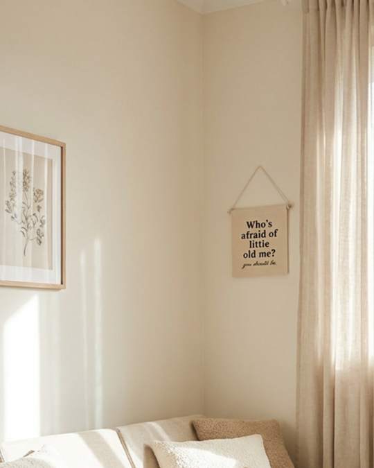 TS Who's Afraid of Little Old Me Swiftie Canvas Hang Sign