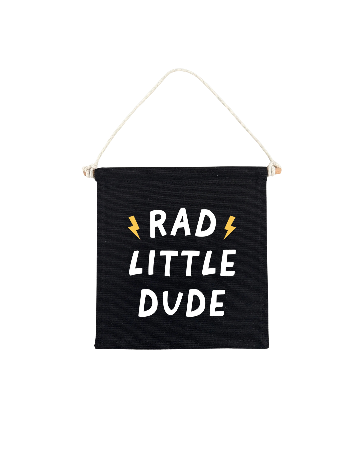 Rad Little Dude (Black) Canvas Hang Sign