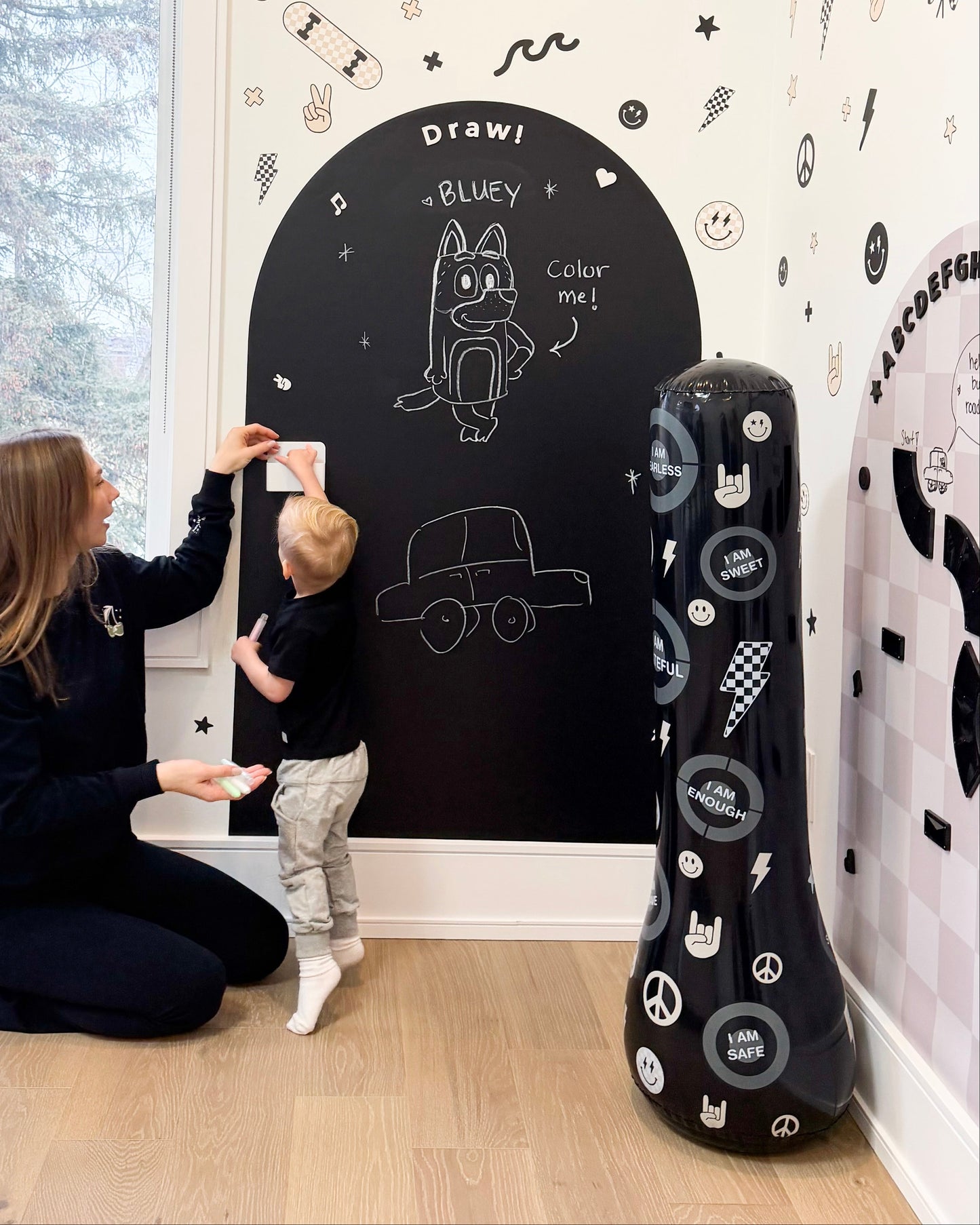 Magic Puncher - Inflatable Punching Bag for Kids with Positive Affirmations