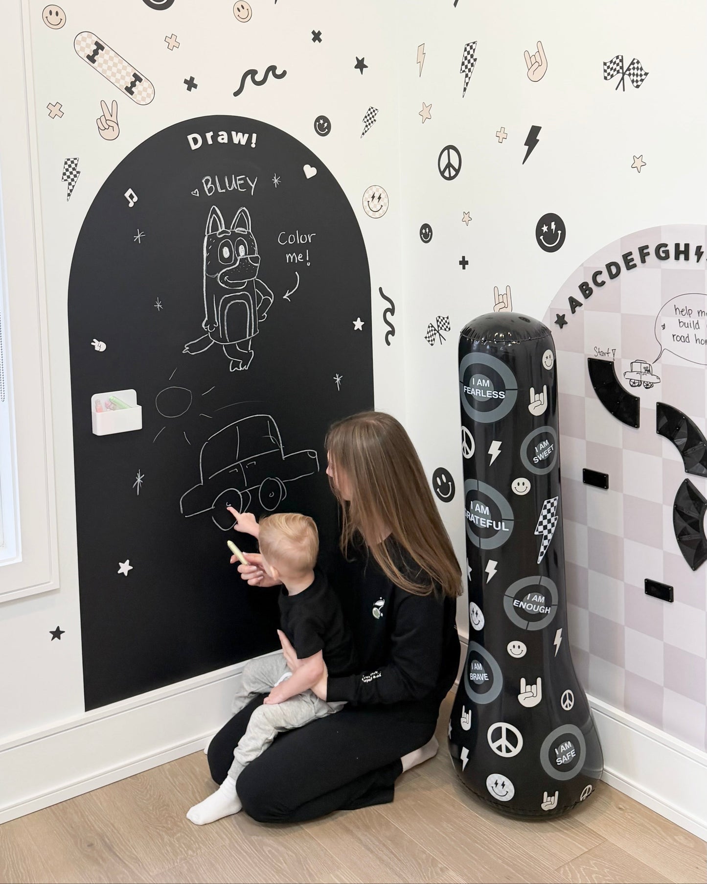 Magic Puncher - Inflatable Punching Bag for Kids with Positive Affirmations