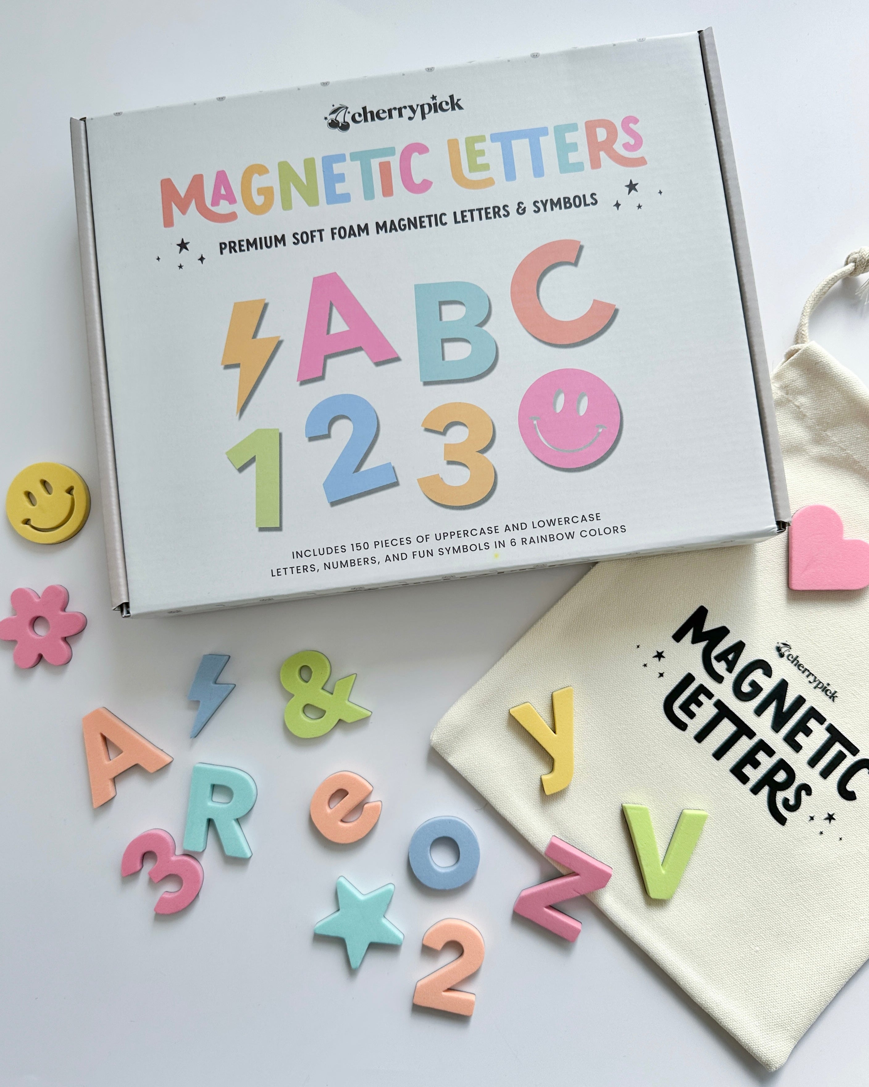 Soft Foam Magnetic Letters & Symbols 150pc Set – Cherrypick