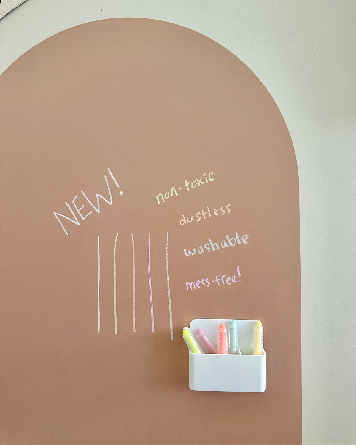 Dustless Chalk Crayons + Magnetic Holder Bundle for Magic Playwall ...
