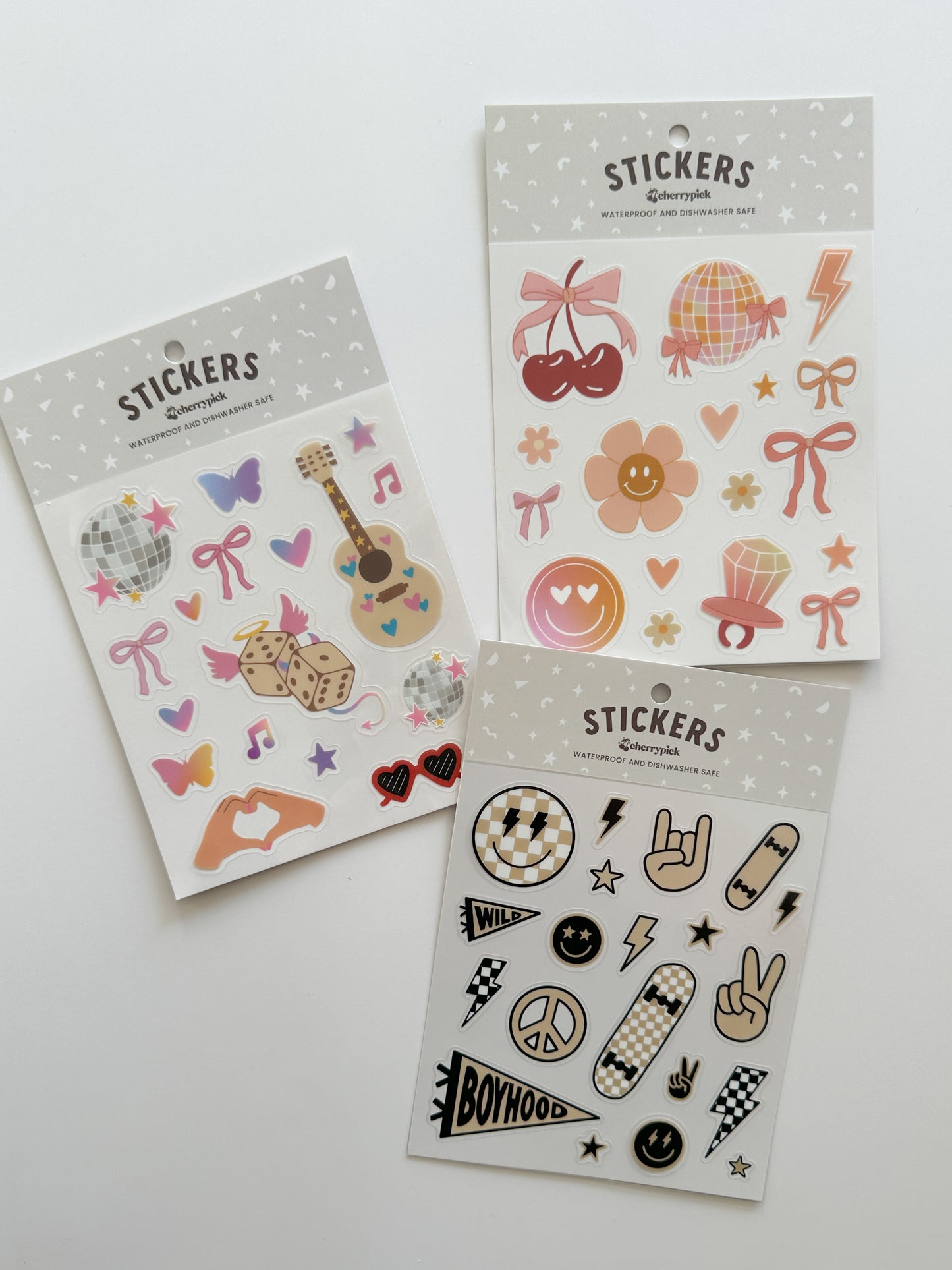 Girly Pop Waterproof Sticker Sheet