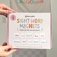 Sight Word Magnets for Early Reading & Literacy