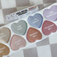 Peel & Stick Fabric Wall Stickers - Affirmation Candy Hearts (Muted)