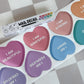 Peel & Stick Fabric Wall Stickers - Affirmation Candy Hearts (Bright)