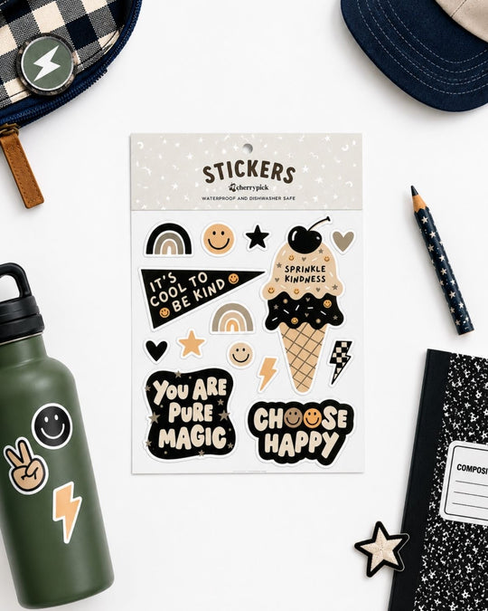Kindness Waterproof Sticker Sheet (Neutral)