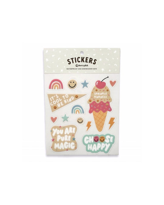 Kindness Waterproof Sticker Sheet (Pastel)