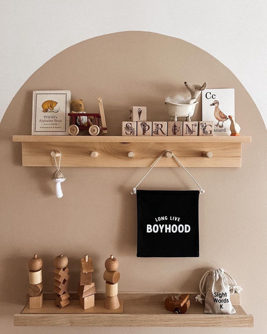 Long Live Boyhood (Black) Canvas Hang Sign