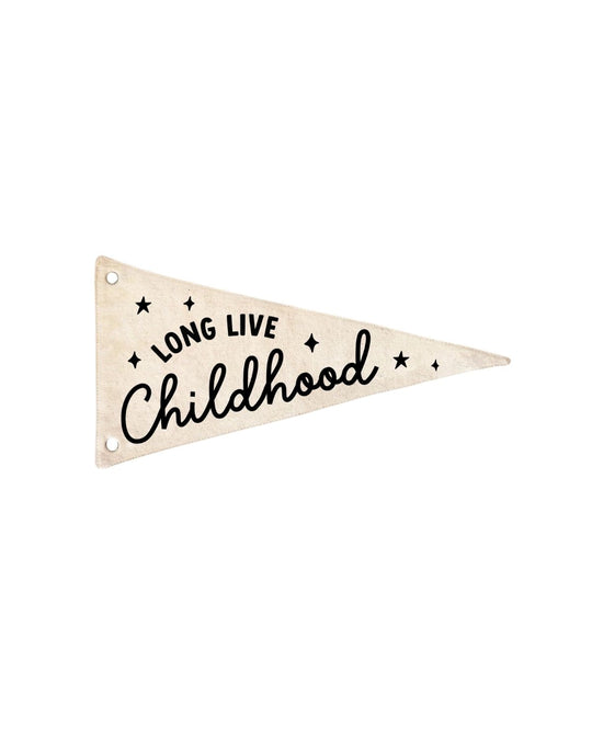 Long Live Childhood Canvas Pennant Flag