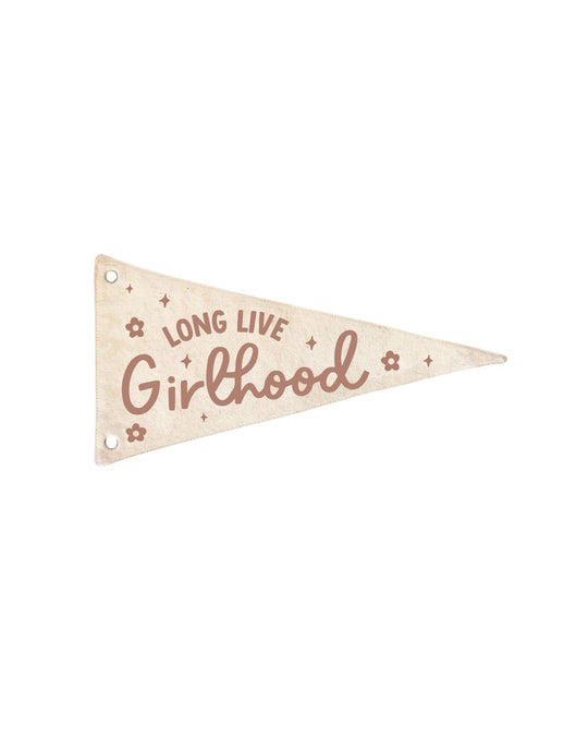 Long Live Girlhood Canvas Pennant Flag