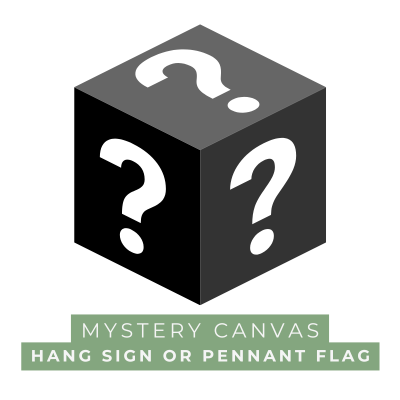 Black Friday Mystery Canvas Sign or Pennant Flag