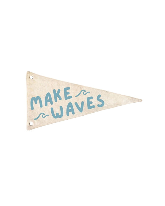 Make Waves Canvas Pennant Flag
