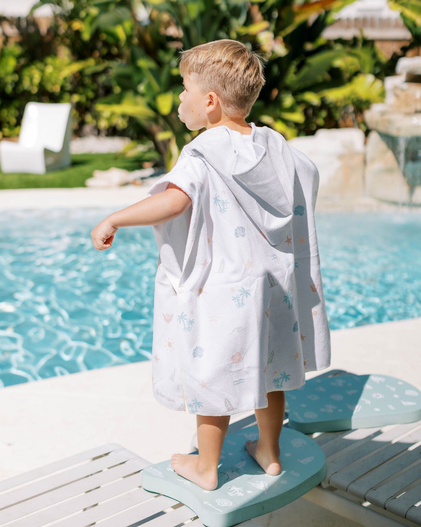 Kids Hooded Beach Poncho - Quick Dry Pool & Swim Towel