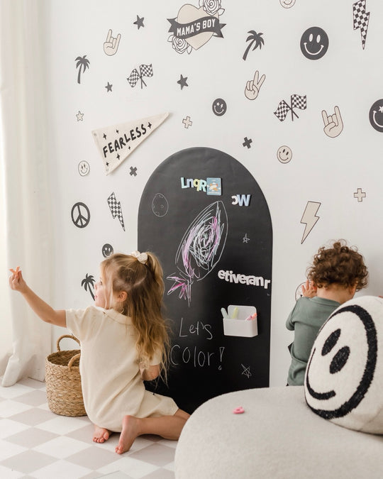 Dustless Chalk Crayons + Magnetic Holder Bundle for Magic Playwall