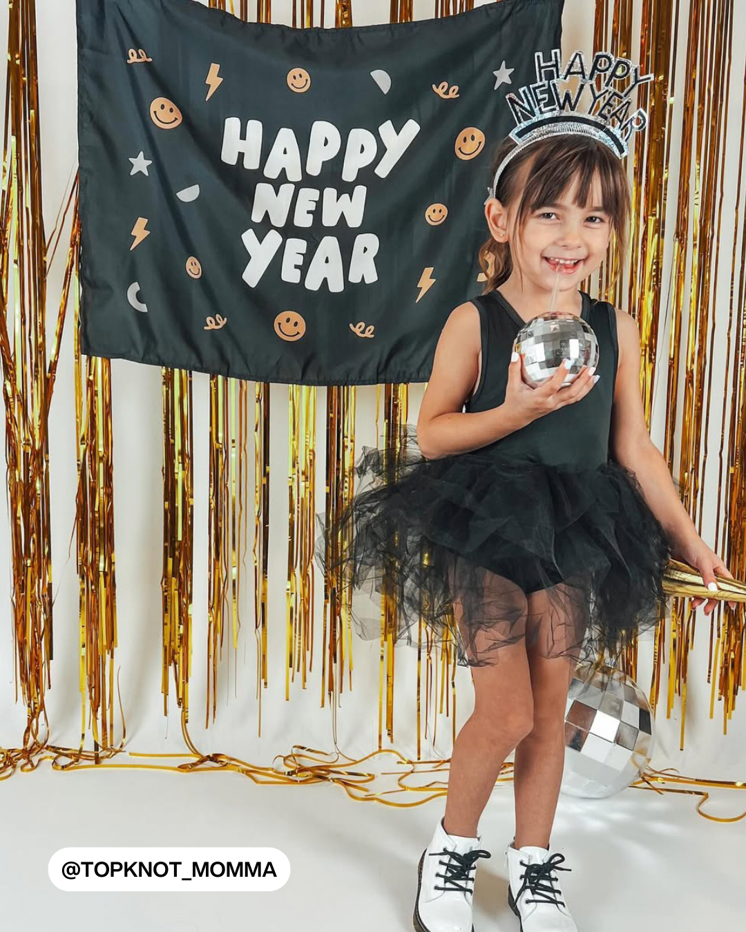Happy New Year Banner (Black)