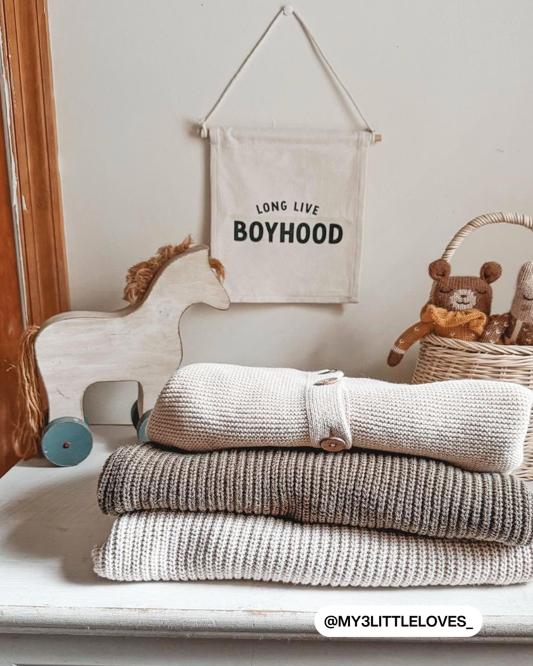 Long Live Boyhood (Natural) Canvas Hang Sign