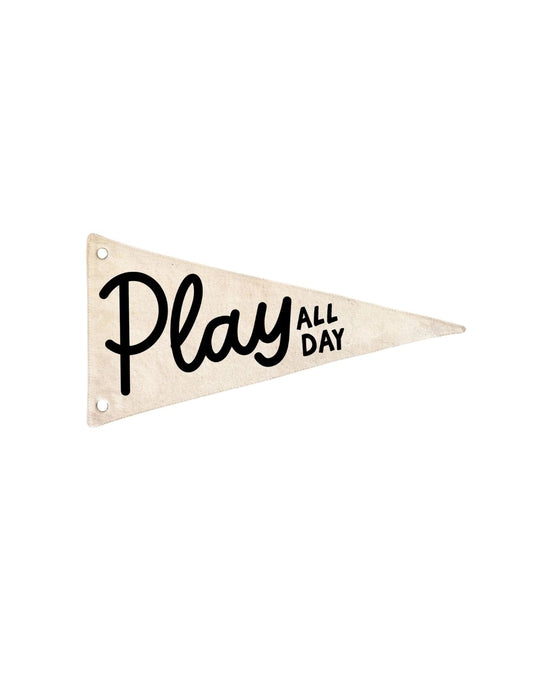 Play All Day Canvas Pennant Flag