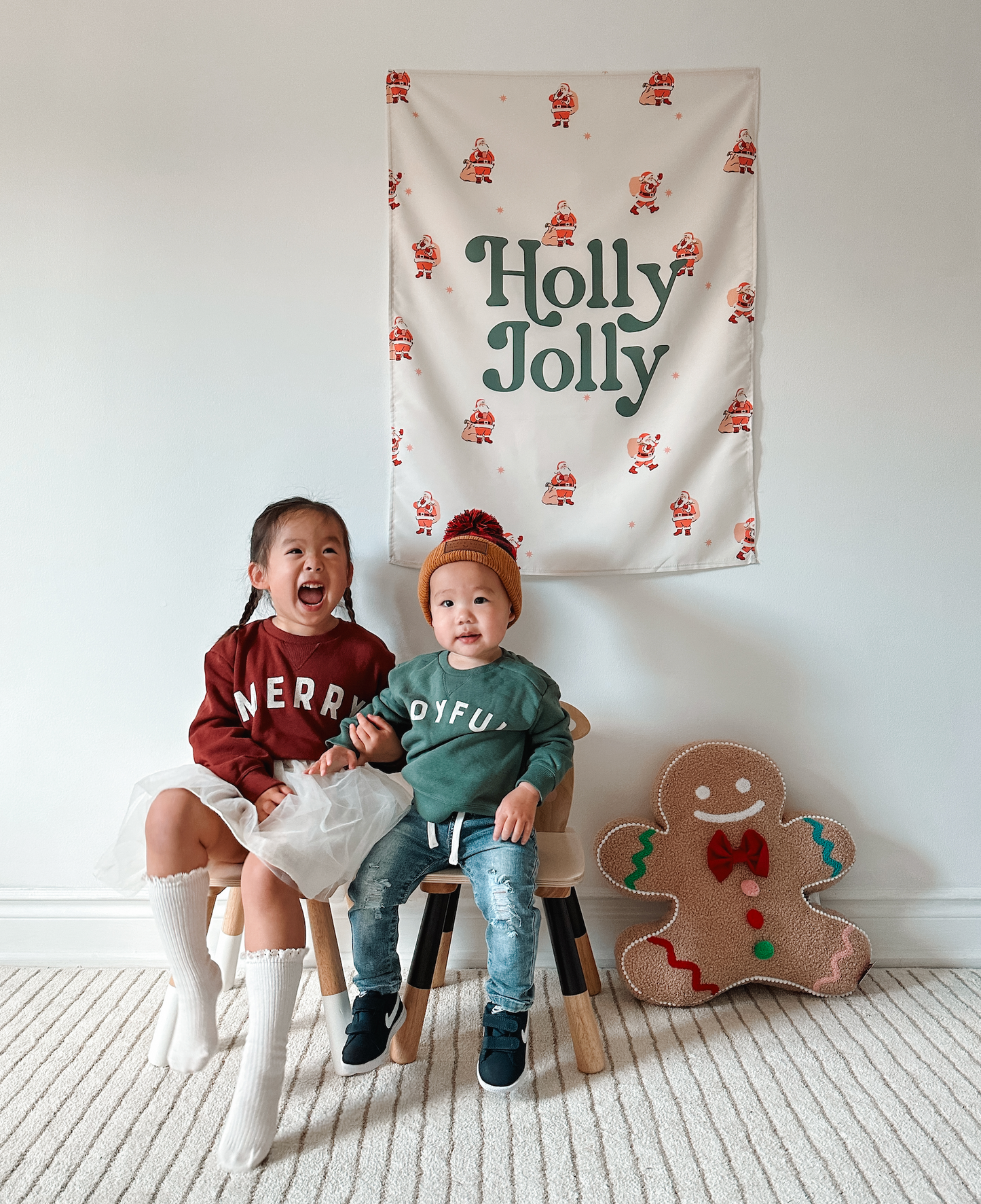 Holly Jolly Santa Banner