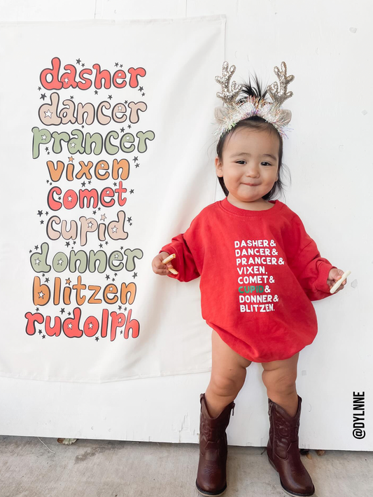 Santa's Reindeer List Banner