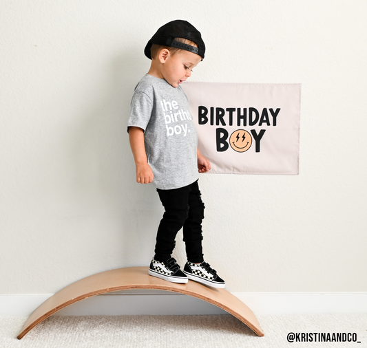 Birthday Boy Banner (Smiley)