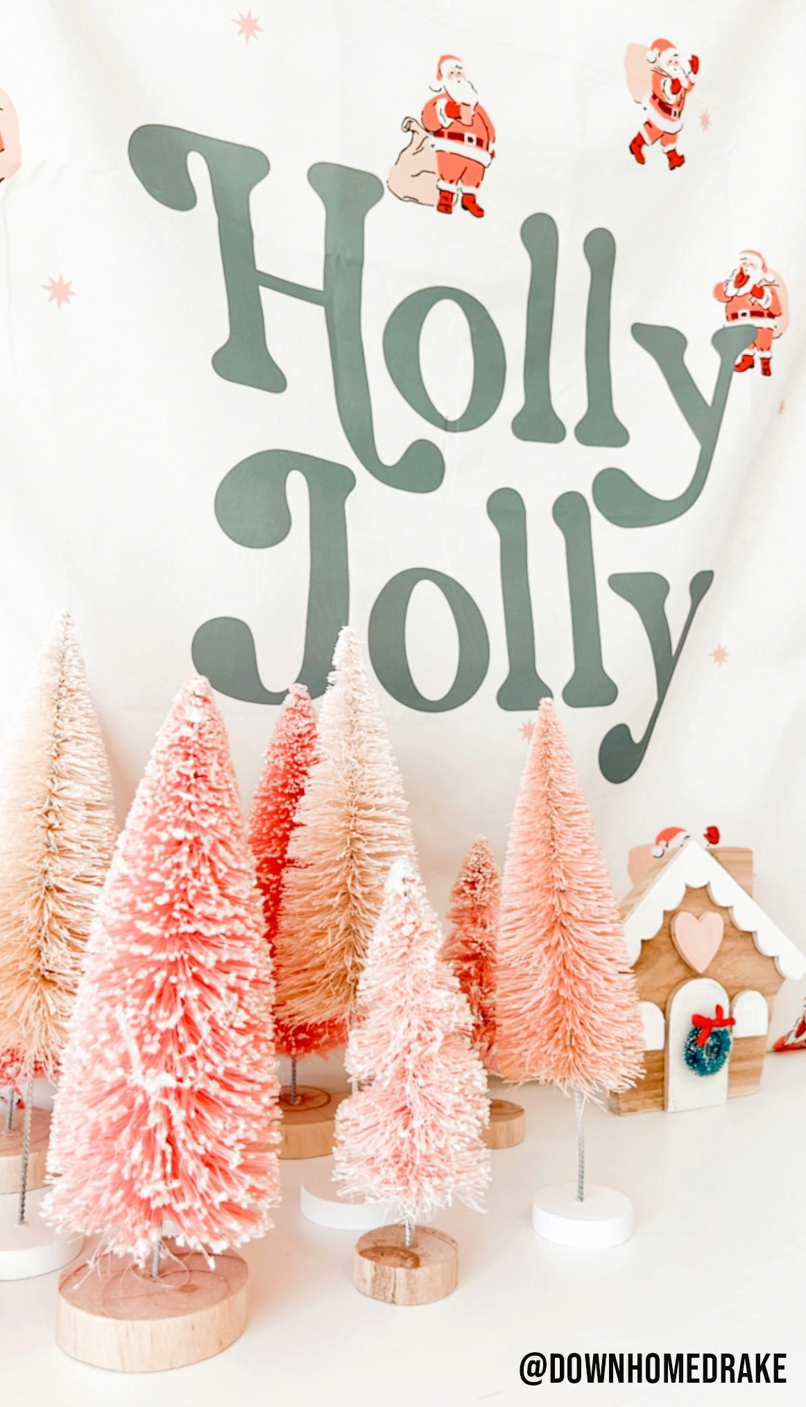 Holly Jolly Santa Banner