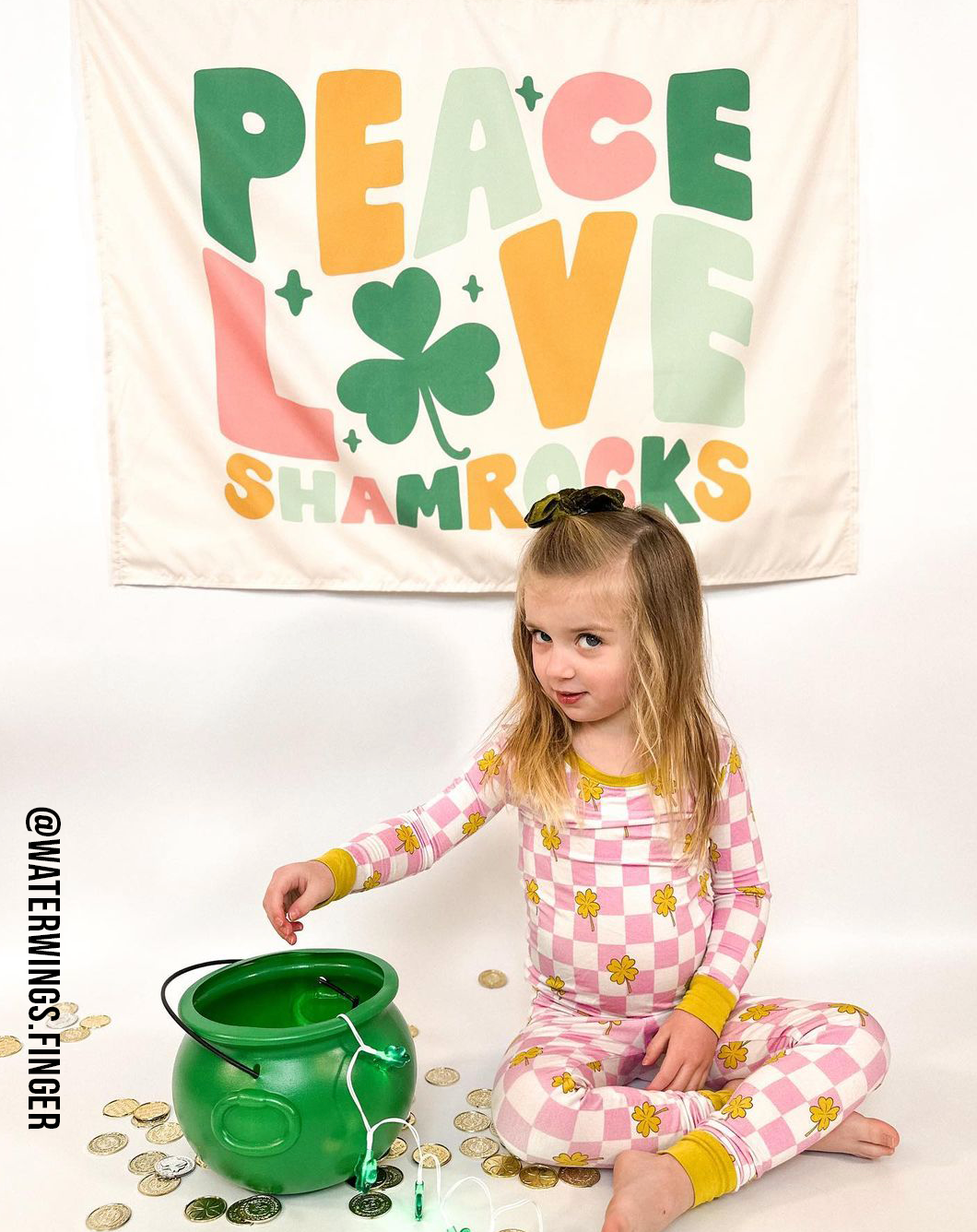 Peace Love Shamrocks Banner