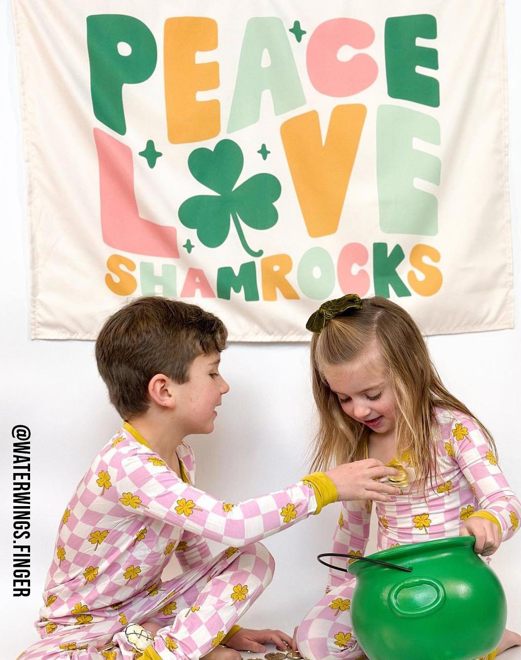 Peace Love Shamrocks Banner