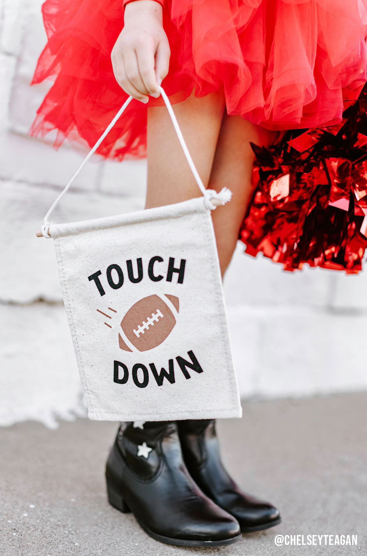 Touch Down Football Canvas Hang Sign