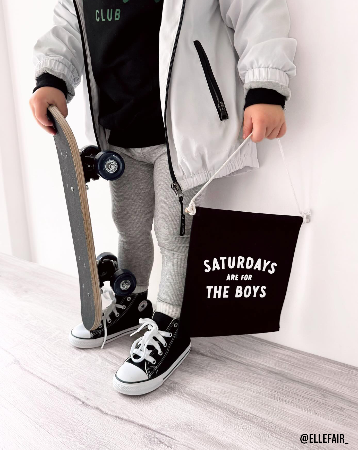 Saturdays Are For The Boys (Black) Canvas Hang Sign