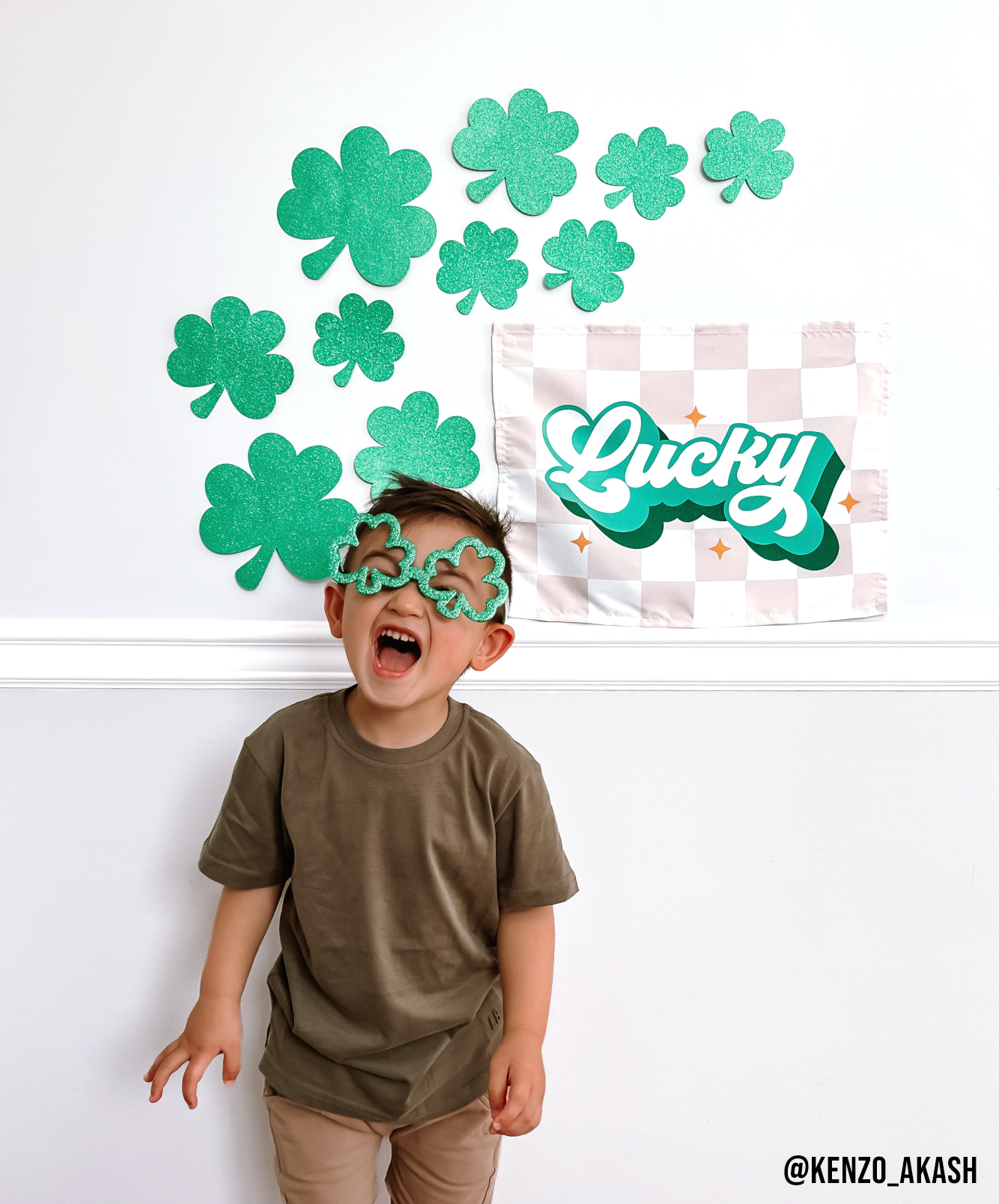 Lucky Checkered St. Patty's Banner