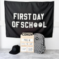 First / Last Day of School (Black) Reversible Banner