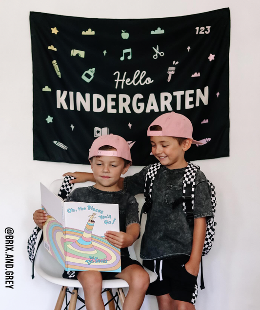 Hello Kindergarten Banner (Dark)