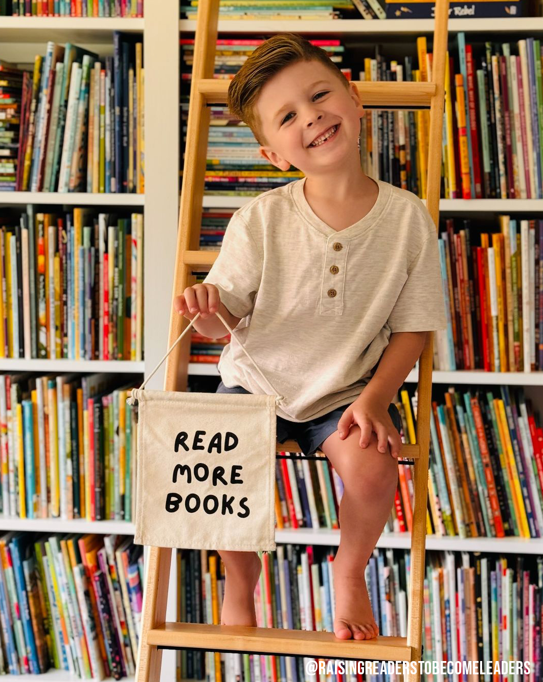 Read More Books Canvas Hang Sign