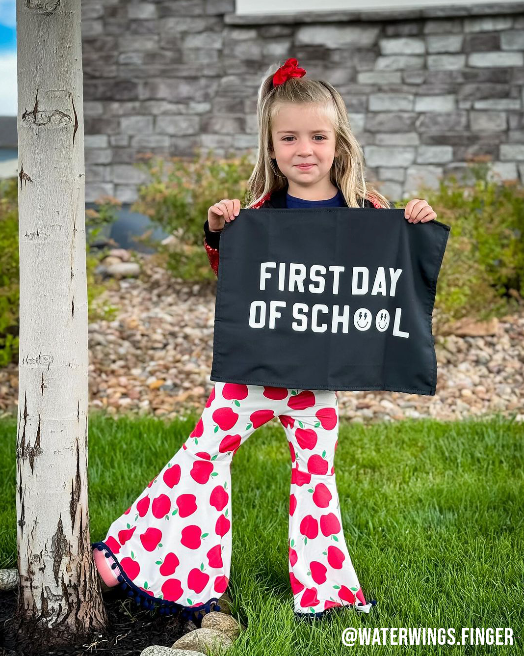 First / Last Day of School (Black) Reversible Banner