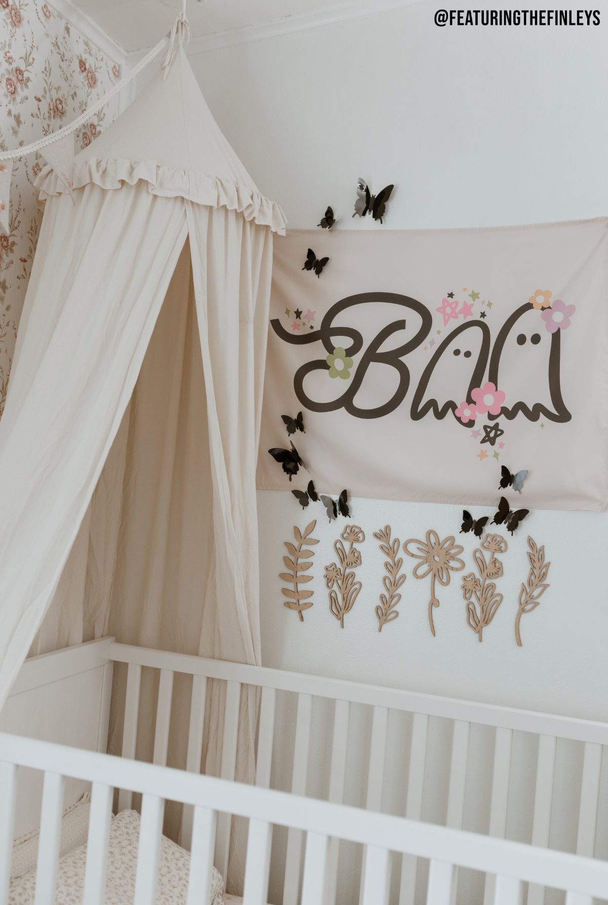 Boho Floral Boo Banner