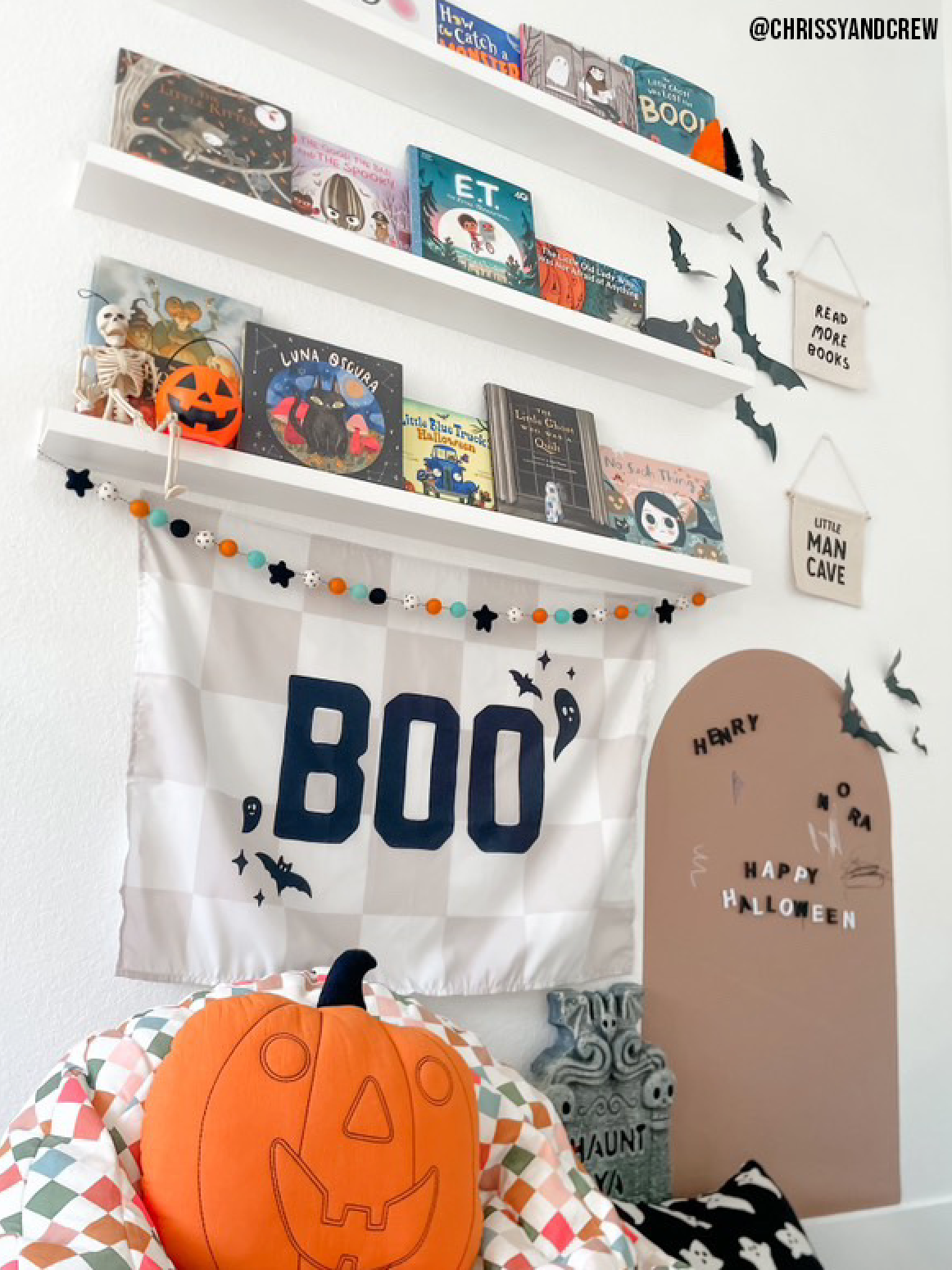 Checkered Boo Banner