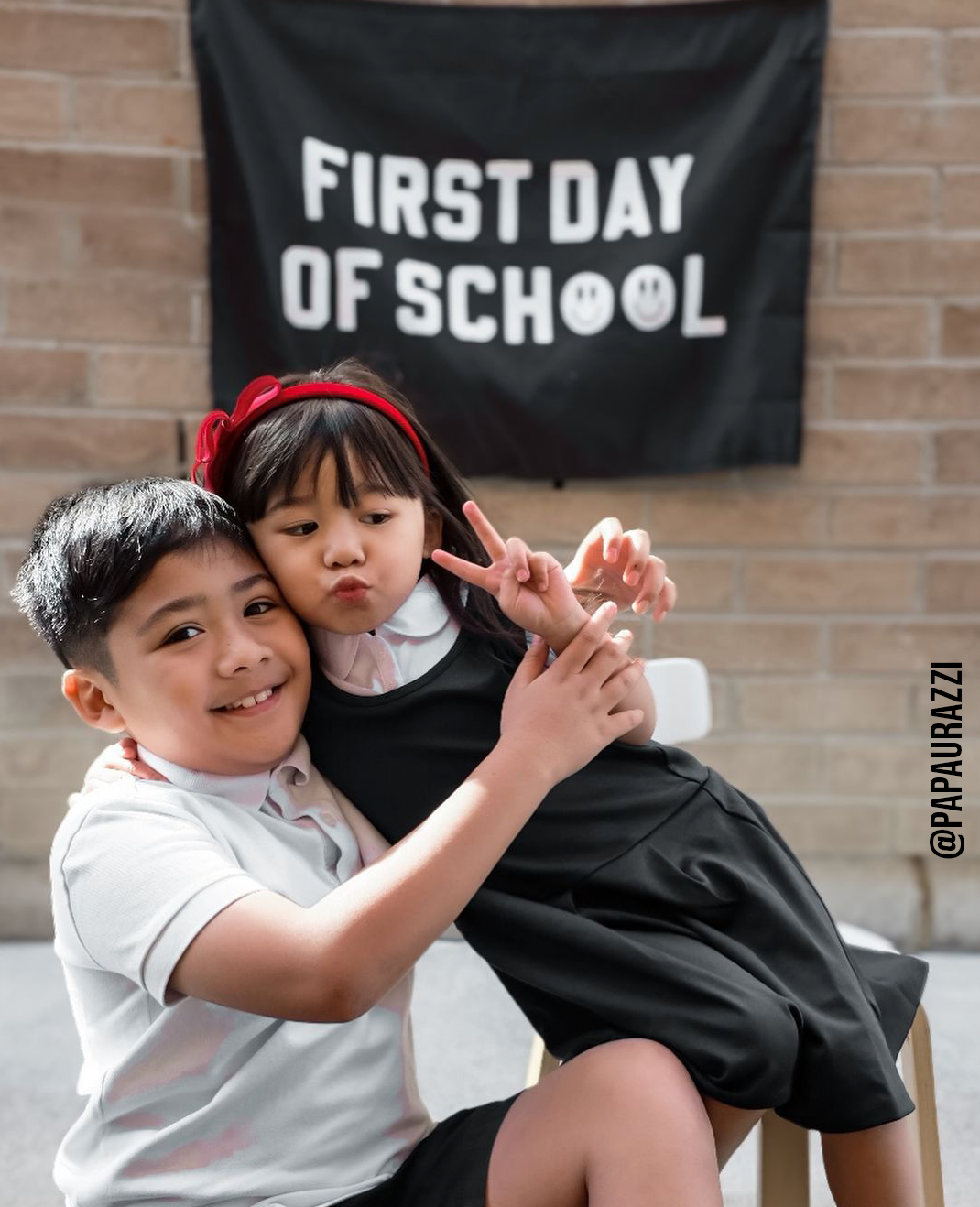 First / Last Day of School (Black) Reversible Banner